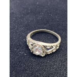 Vintage Worn Silver Tone Womens Ring Size 7
